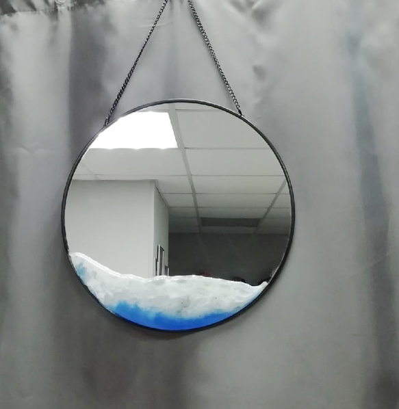 Зеркало Морское с декором из эпоксидной смолы купить
